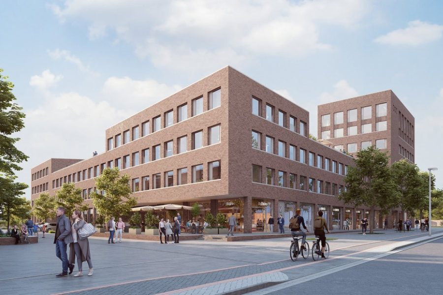 In diesem innovativen Business-Center wird der Genossenschaftsverband in Hannover 3.500 Quadratmeter beziehen. Fotocredit: BOB AG/agsta Architekten